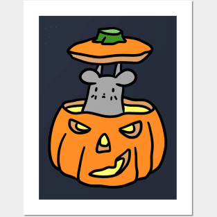 Jack O Lantern Mouse Posters and Art